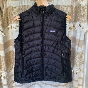 Patagonia black down puff sweater vest